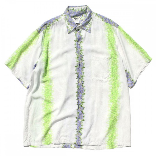 Vintage S / S Rayon Aloha Shirt [Mamo Howell] [1980s -MAde in Hawaii] Liberty Flower