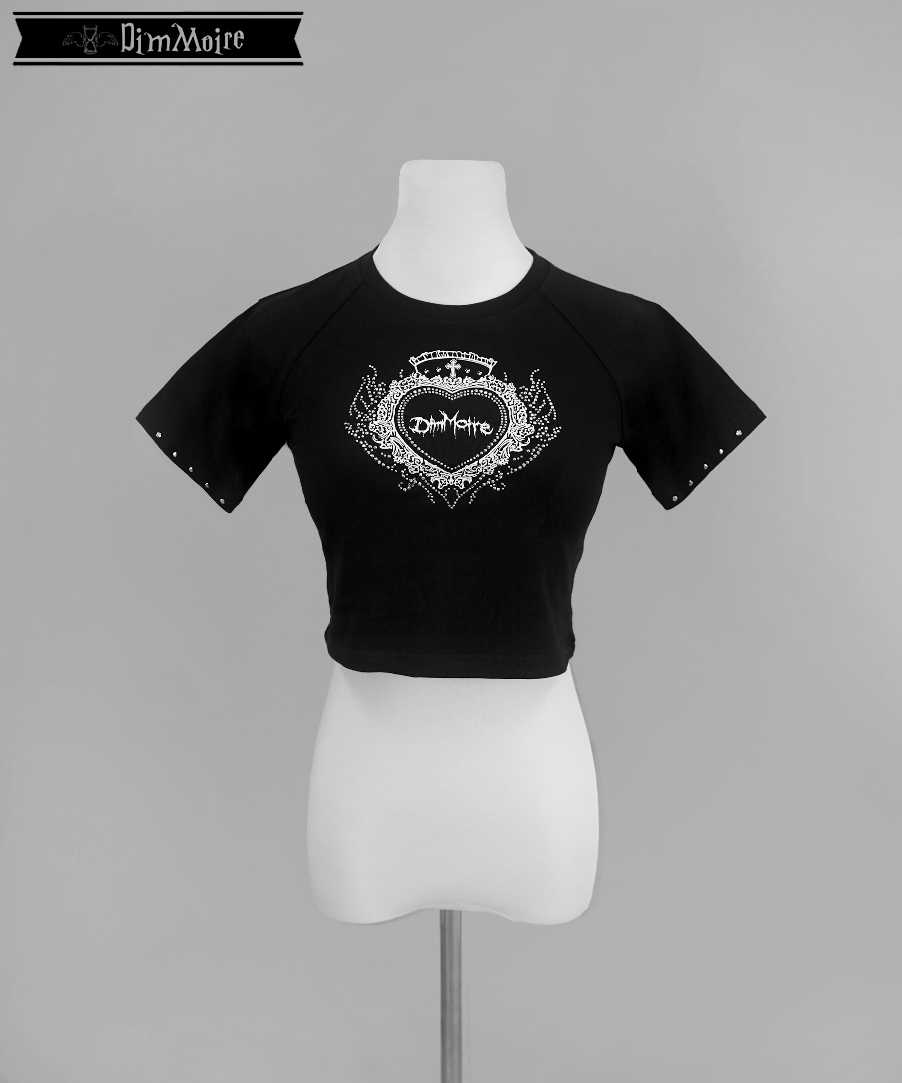 ラインストーンHeartCoreミニT【Black】 | DimMoire 