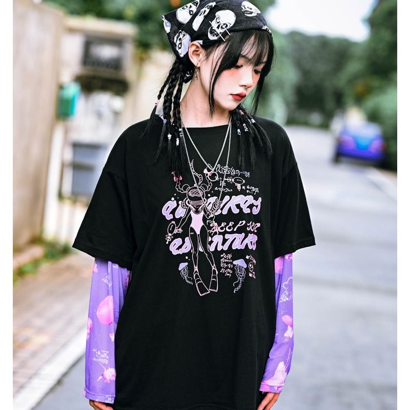 【ジョディフォスター】新品  プリント ストリート ファッション Tシャツ