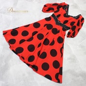 社交ダンス 衣装 スタンダード ドレス ワンピース パーティ衣装 女性用 レディース オールシーズン 赤 黒 Scarlet スカーレット ラインストーン 水玉 ドット ブラック系 レッド系 レトロ ファッション かわいい かわいらしい パーティー 舞台衣装 高級感 おしゃれ 大人可愛い シンプル 可愛いデザイン パーティー用 お洒落 演出 効果的 目を引く 無地 結婚式 祭り 茶会 楽器発表会 着物風 コスプレ コスチューム レディースファッション フォーマル ルック