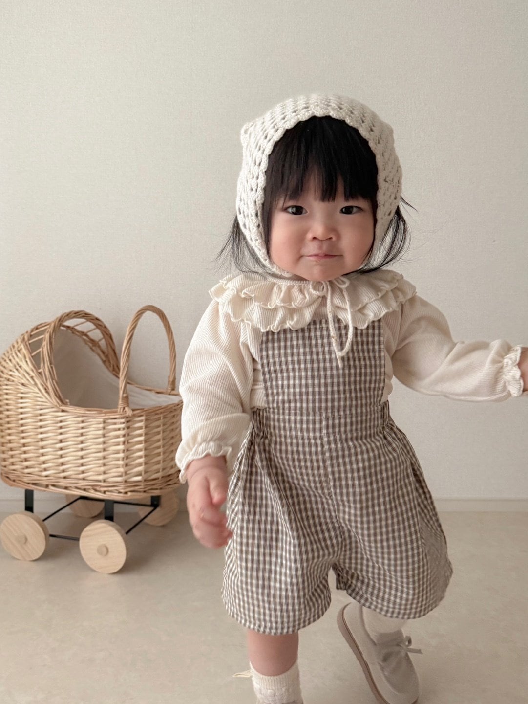 【即納/80size】ダブルフリルTシャツ mimimarket