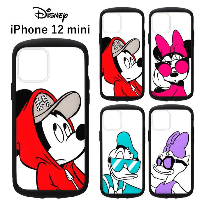 Iphone12mini ディズニー ガラス タフ ケース カバー ソフト ソフトケース ハード ハードケース クリア 透明 キャラクター 耐衝撃 耐振動 背面 ミッキー ミニー ドナルド デイジー アイフォン トゥエルブ ミニ Iphone 12 Mini 5 4inch スマホカバー スマホケース S Pg