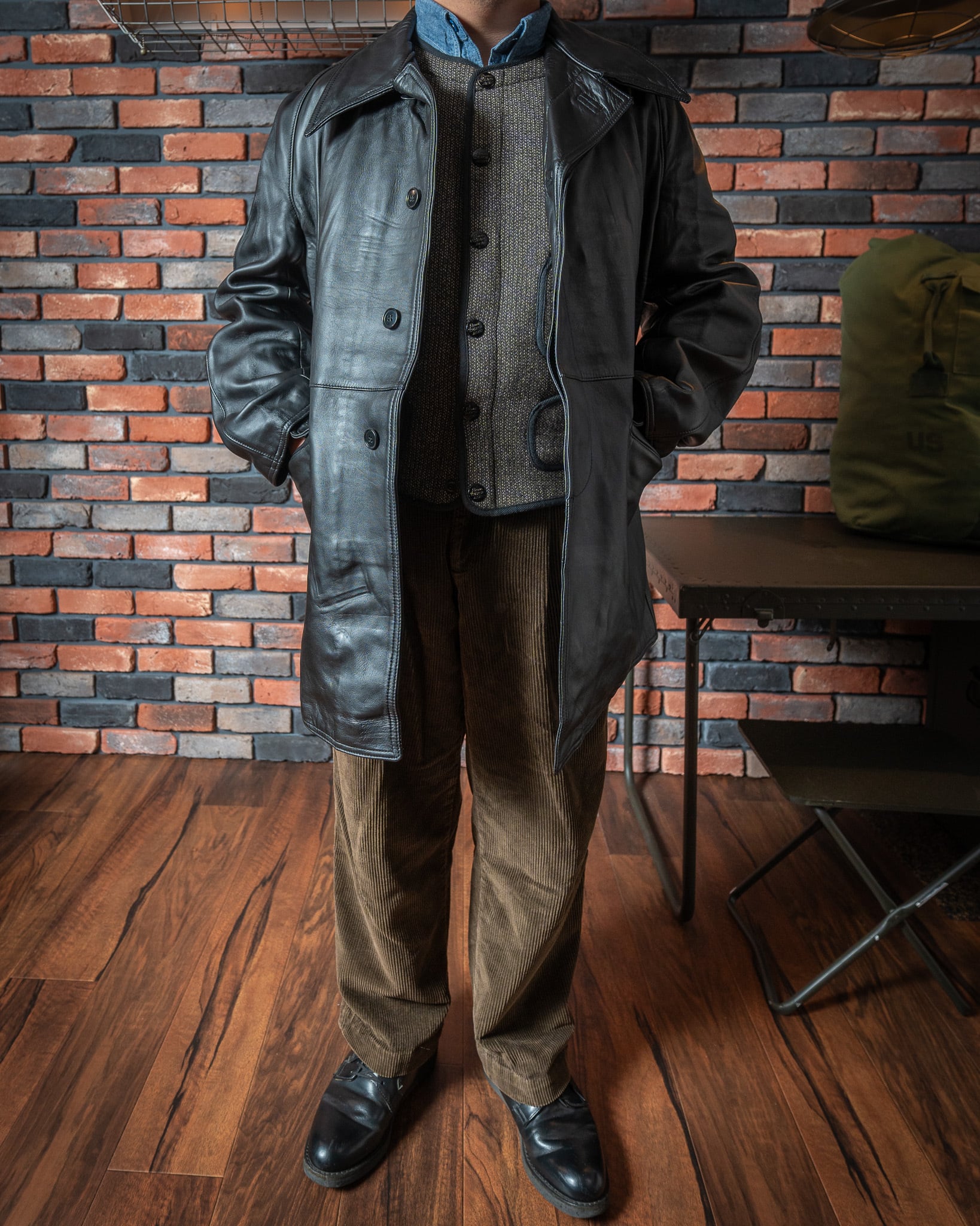 DEADSTOCK】French Army Leather Fireman Jacket フランス軍