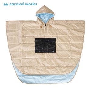 キャンパーズポンチョ ( シャンパンゴールド / ライトブルー )