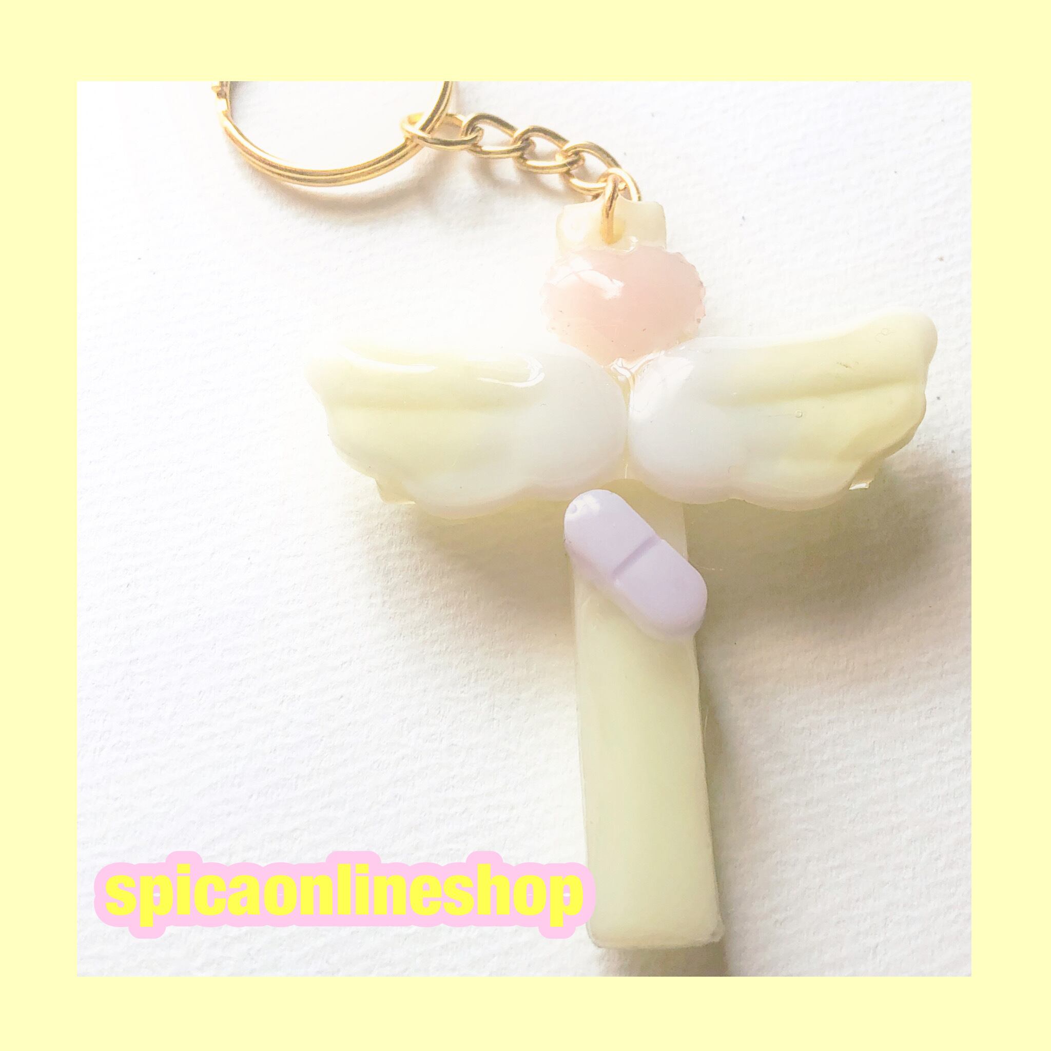 天使の十字架‪°ʚ✞ɞ°‬お薬カプセルつきキーホルダー/天使界隈/サブカル