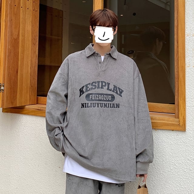 予約販売】メンズ セットアップ 上下 コーデュロイ ブラック ベージュ