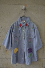 Chambray Embroidered Western Shirt