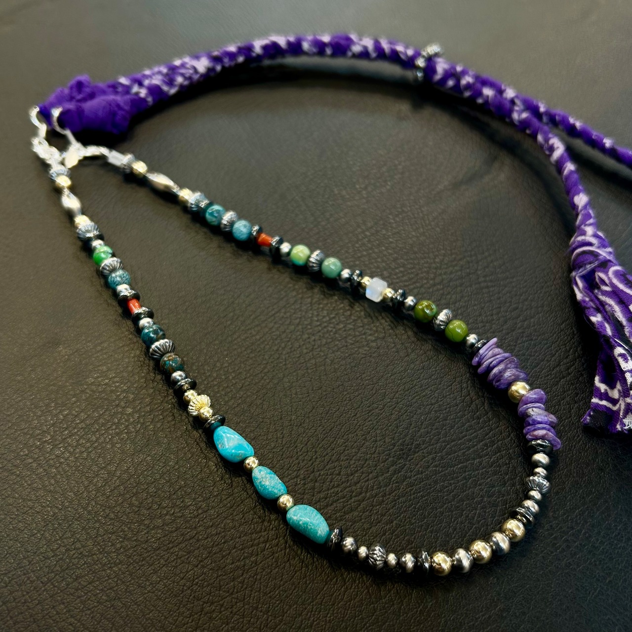 ブライト（Bright）ネックレス（Braid)  Purple 85cm - 3