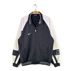 90s ナイキ インドネシア製 ヴィンテージトラックジャケット ジャージ 白黒 NIKE サイズL相当 古着 @CK0251
