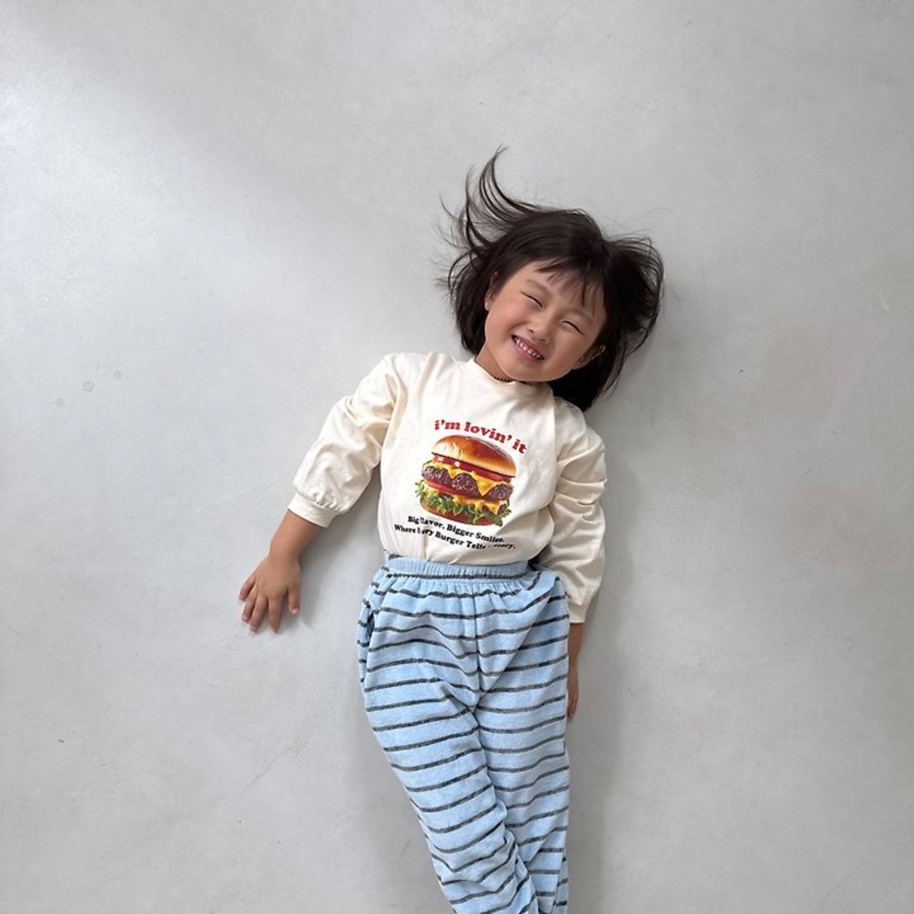 韓国子供服 / 26Autumn / 〖取寄〗Nightbebe / ハンバーガー長袖Tシャツ / キッズ服 * XS~XL*