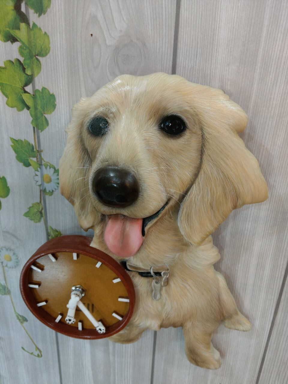 可愛い　犬　壁掛け　立体 A+ (アクセントプラス) だいすきわんちゃん 掛け時計 (クオーツ