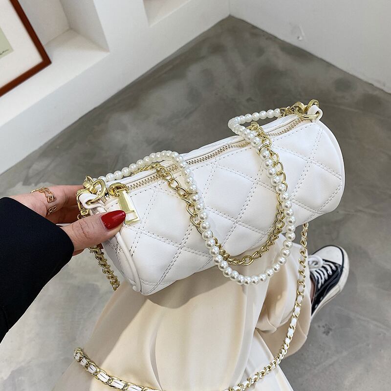 サマーパールチェーン ワンショルダー 夏物 真珠 Tiancai_Wing_Bag95323499283