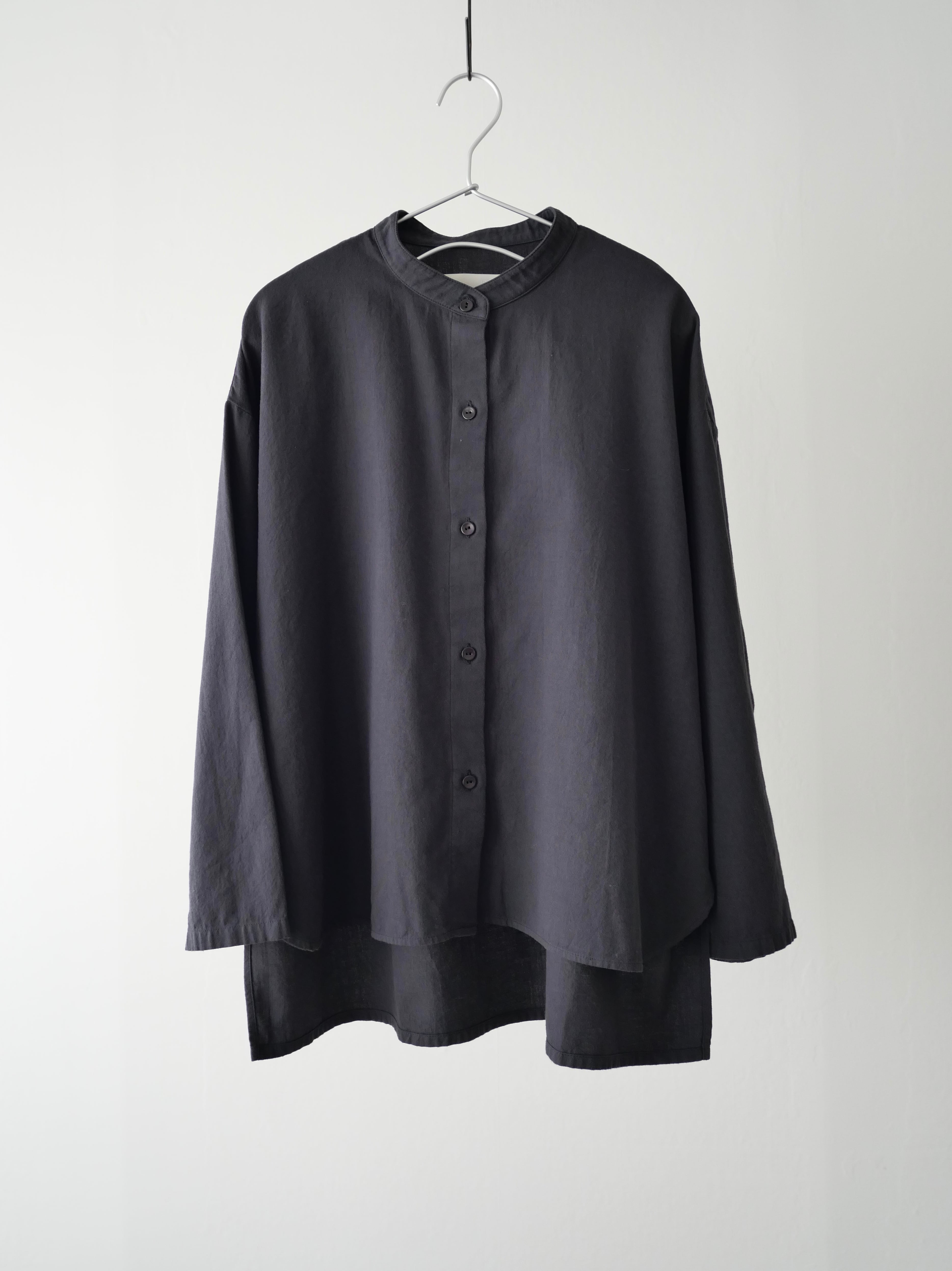 evam eva / cotton wool band collar shirt | t a - n a