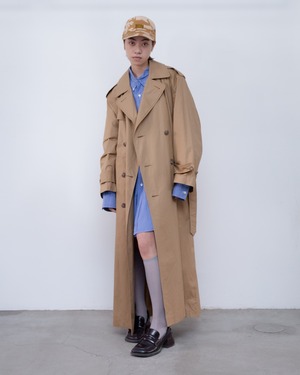 1990s Ralph Lauren - typewriter cotton trench coat