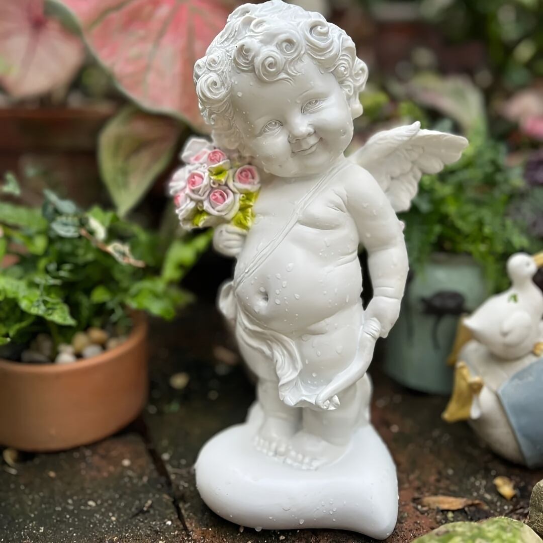 ガーデンオーナメント キューピッド 天使 おしゃれ かわいい 北欧 置物