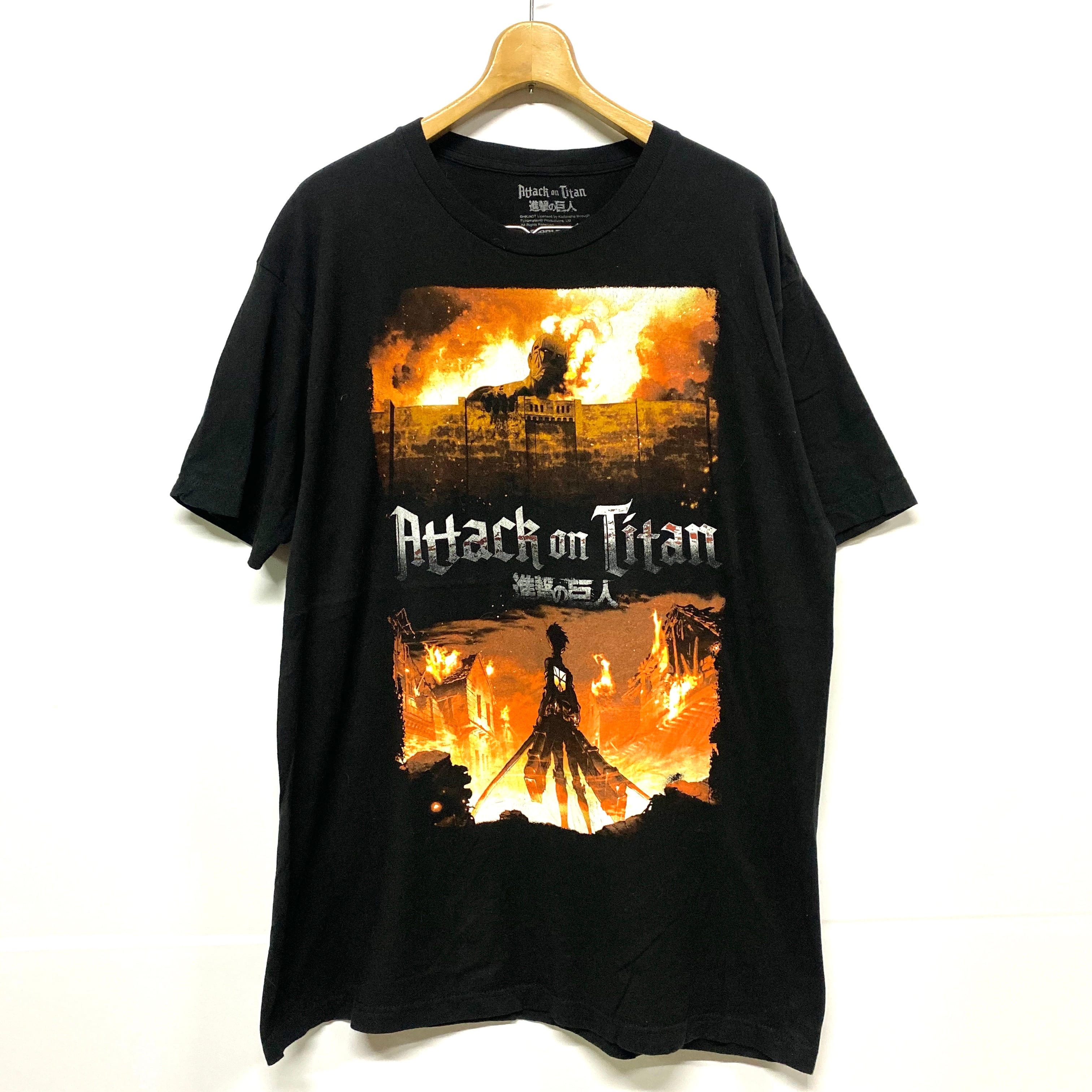 進撃の巨人 Attack on Titan アニメTシャツ キャラクタープリントT 