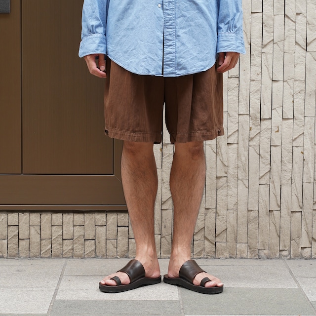 MAATEE&SONS for khaki "SHORT TROUSER ドゥルン" -COFFEE- MAATEE&SONS for khaki "SHORT TROUSER ドゥルン" -COFFEE-
