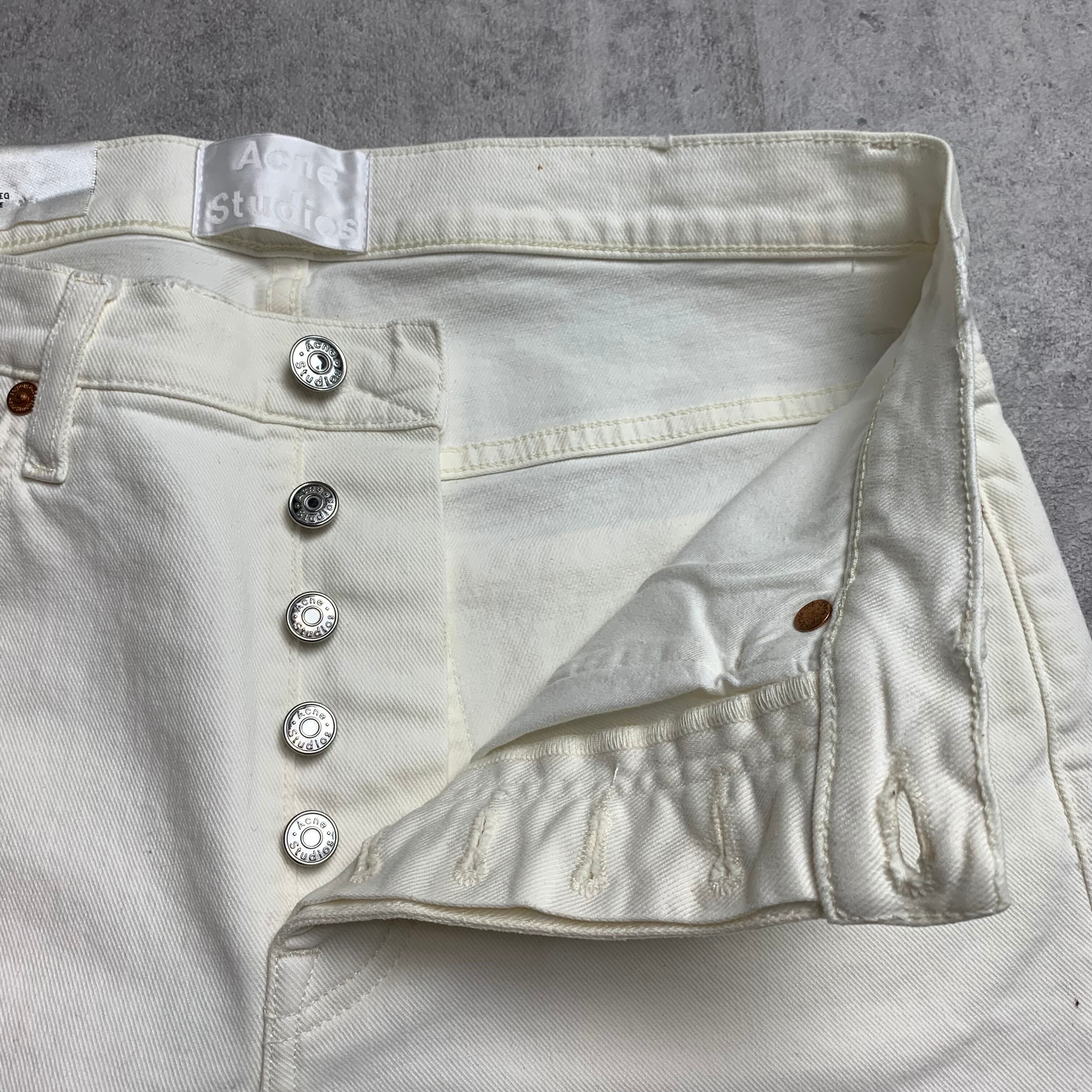 アクネ ストゥディオズ Acne Studios ストレッチ パンツ 白 29 S-M程度 ■ M17 【USED】