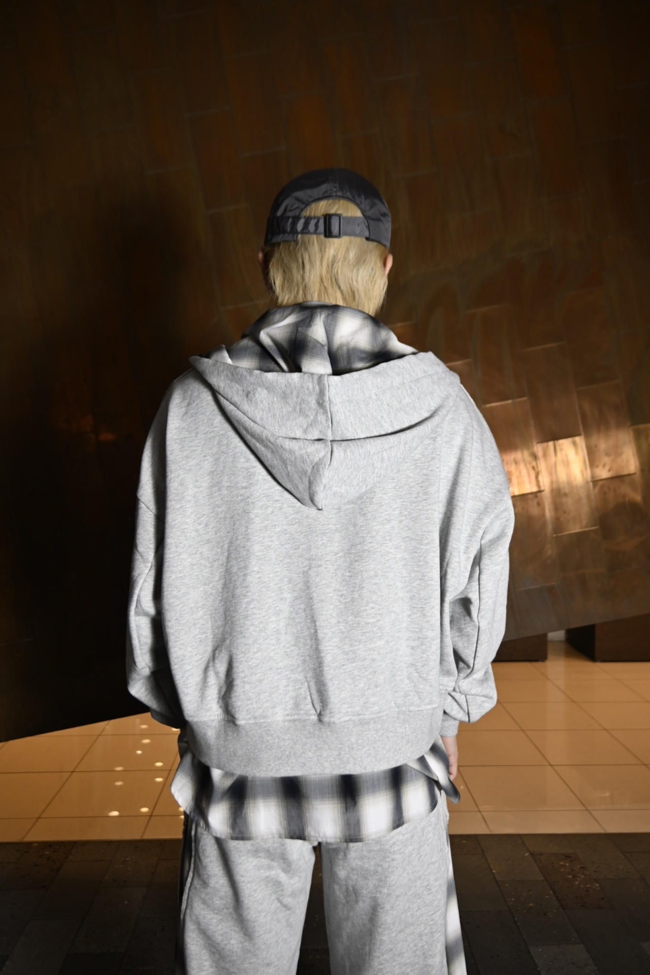 【26SS】Feng Chen Wang フェンチェンワン / 2 in 1 zip hoodie with check shirt - 12