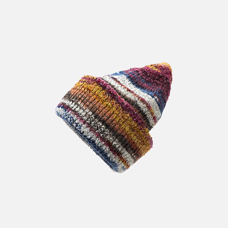 ★RAINBOW STRIPED WOOL HAT　　　A0827