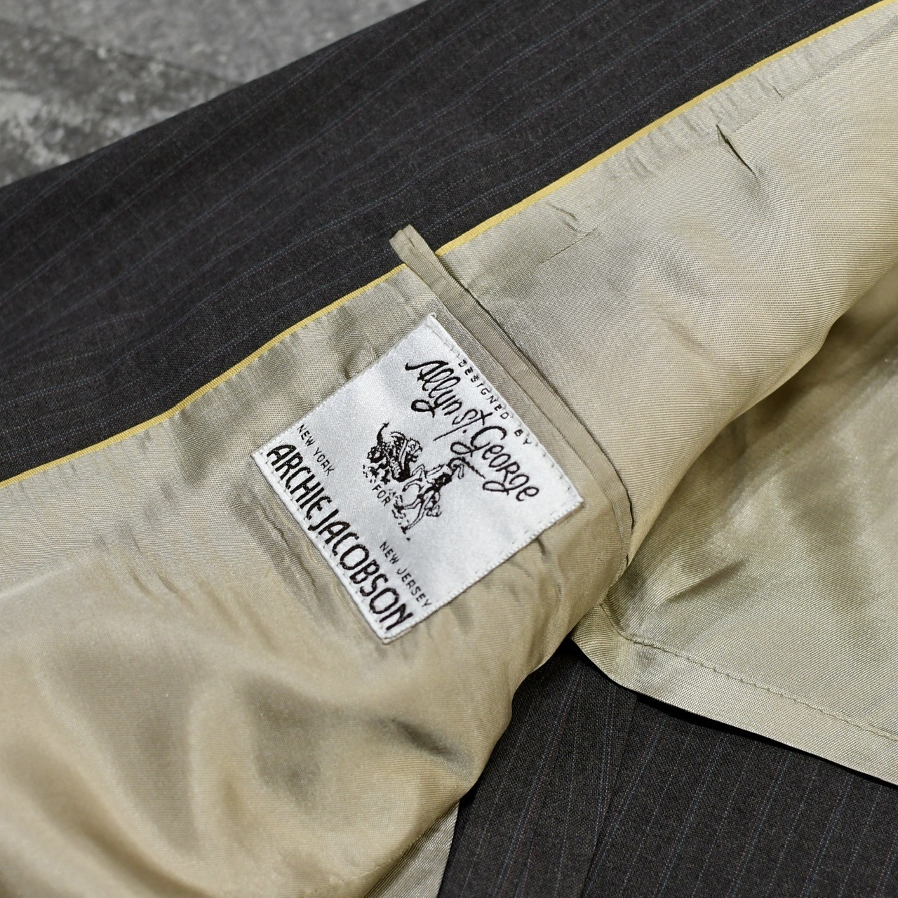 70's~ brown pinstripe set up