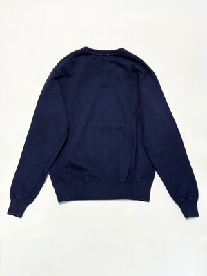 LOOP&WEFT ヴィンテージカノコジャガード裏毛・スウェットシャツ・フレンチネイビー