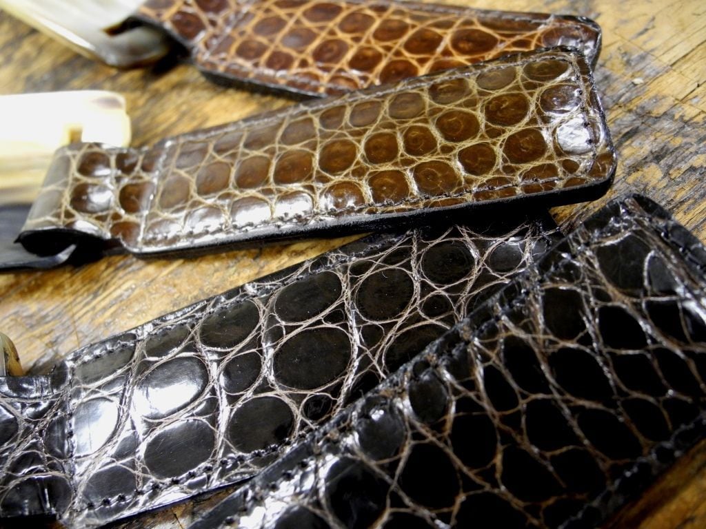 John Lobb London Folding Shoe Horn / Crocodile | UNION WORKS
