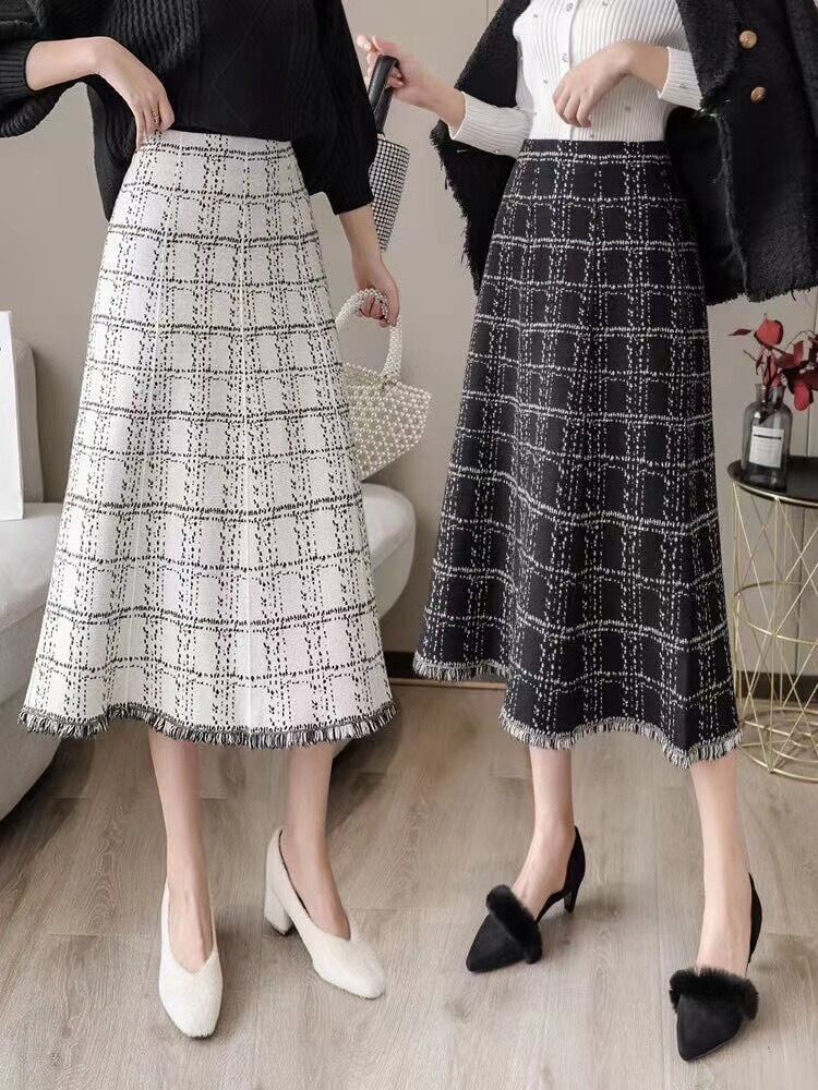 フリンジニットスカート