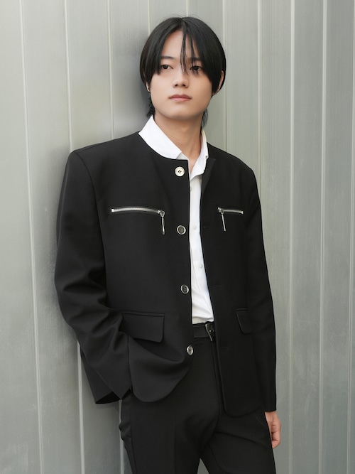 【ALUDE SELECT】line zipper bewitching jacket