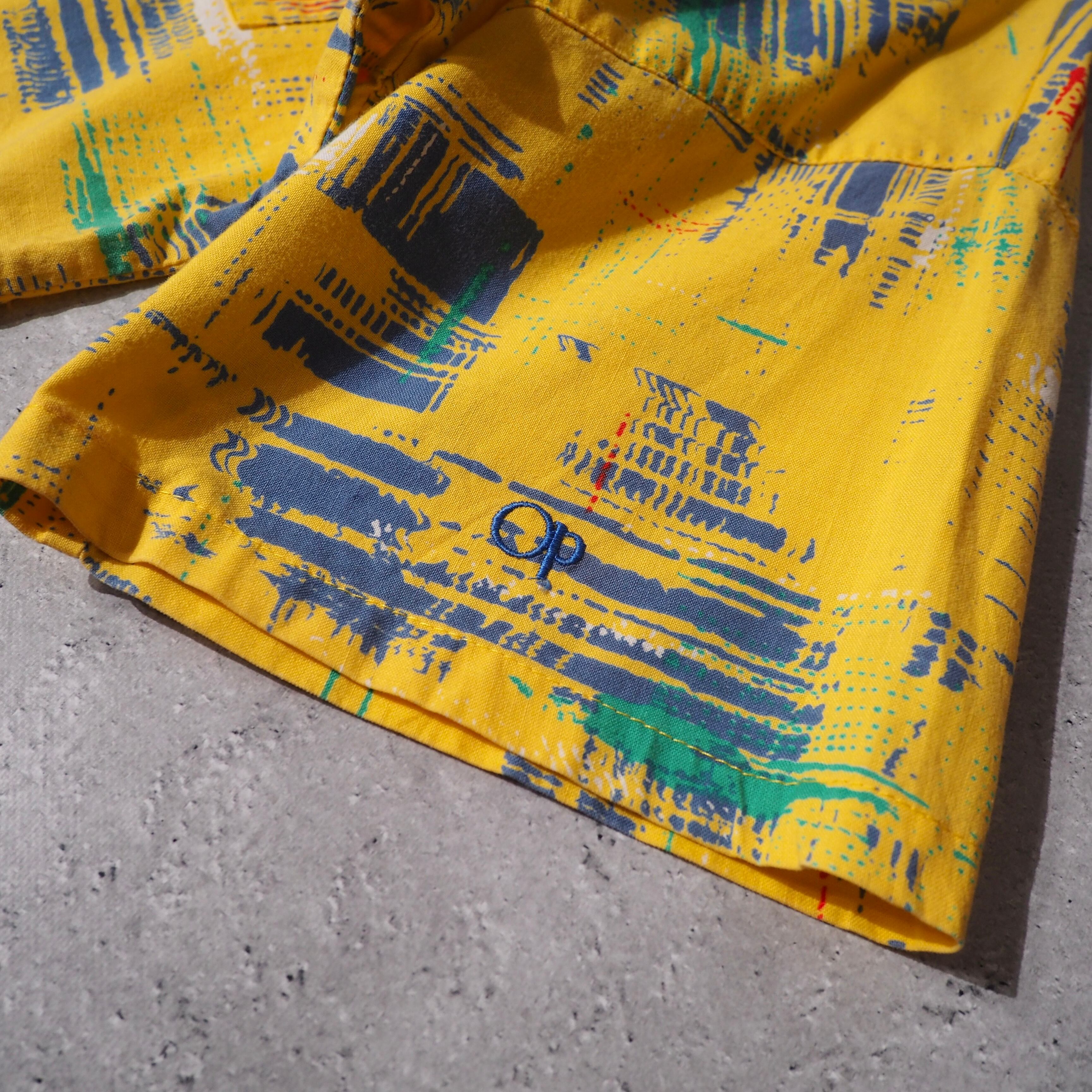 1990s ” Ocean Pacific ” Hilarious good color vintage open collar shirt