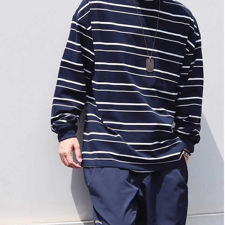 ★CUSTOM WOVEN STRIPE WASH RETRO T　　　A0787