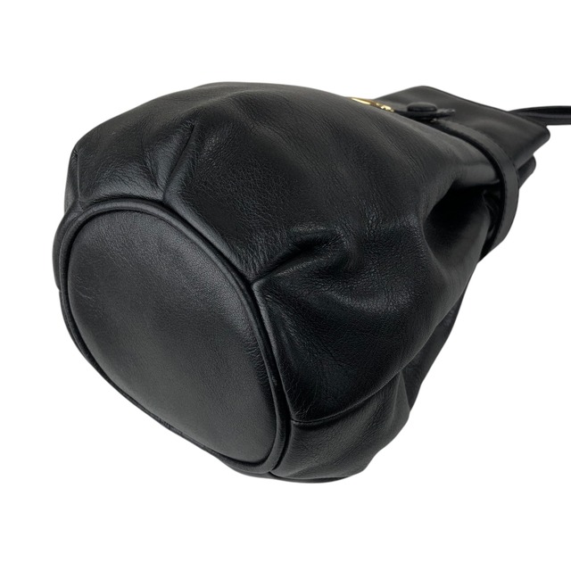 CELINE セリーヌ ショルダーバッグ ブラック ブラゾン レザー ミニバッグ 巾着 vintage ヴィンテージ オールド nyjz6n