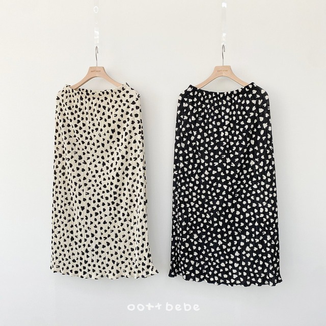 oott bebe［取寄］adult / petit leopard pleats skirt 26summer