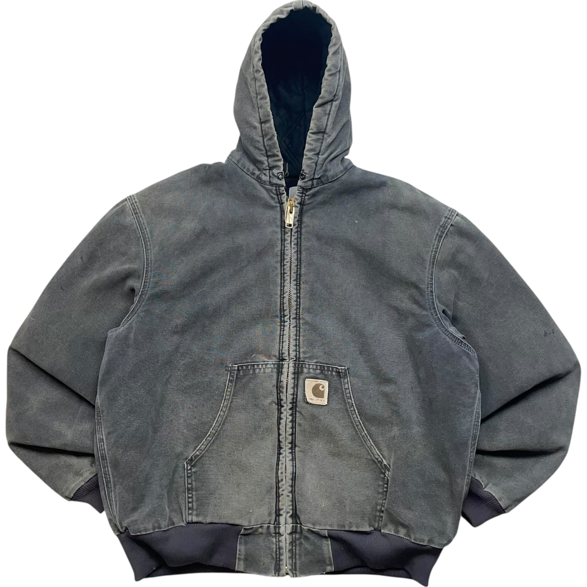 《L》Carhartt カーハート ダックジャケット アクティブジャケット 裏地キルティング グレー no.8756