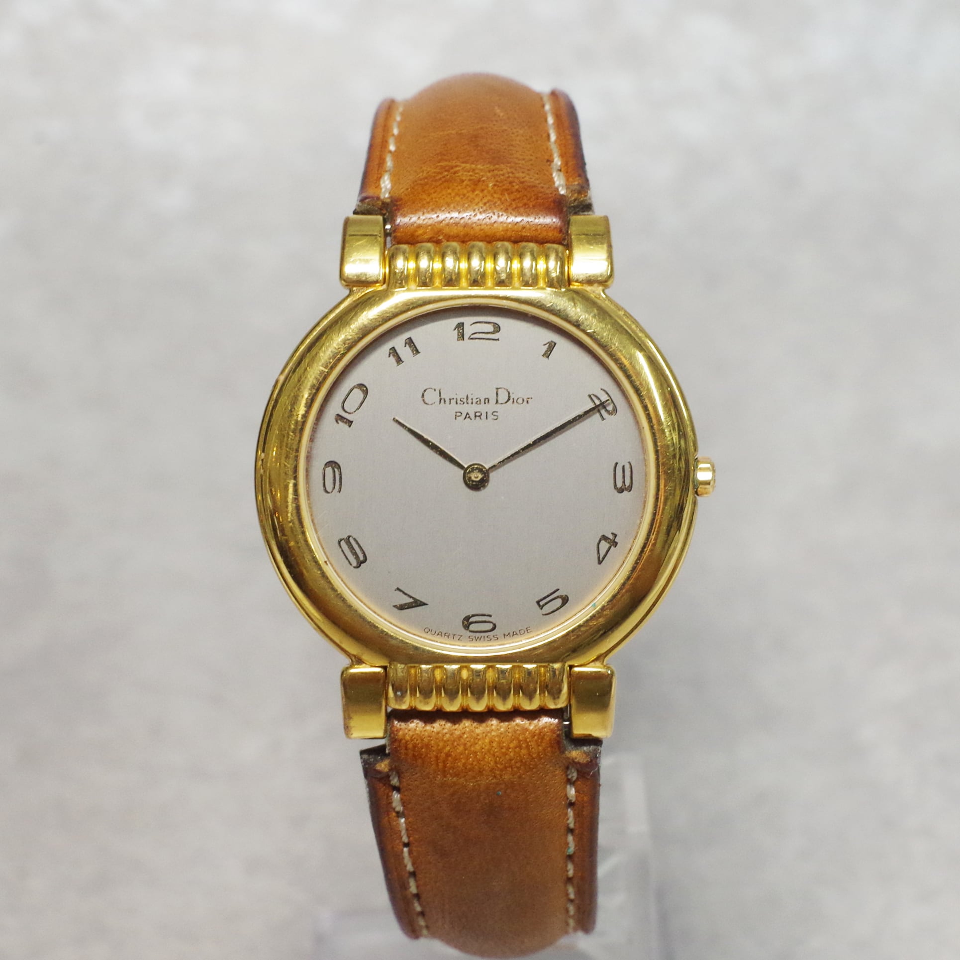 Christian Dior ディオール GP クォーツ 革ベルト 腕時計 メンズ 2417