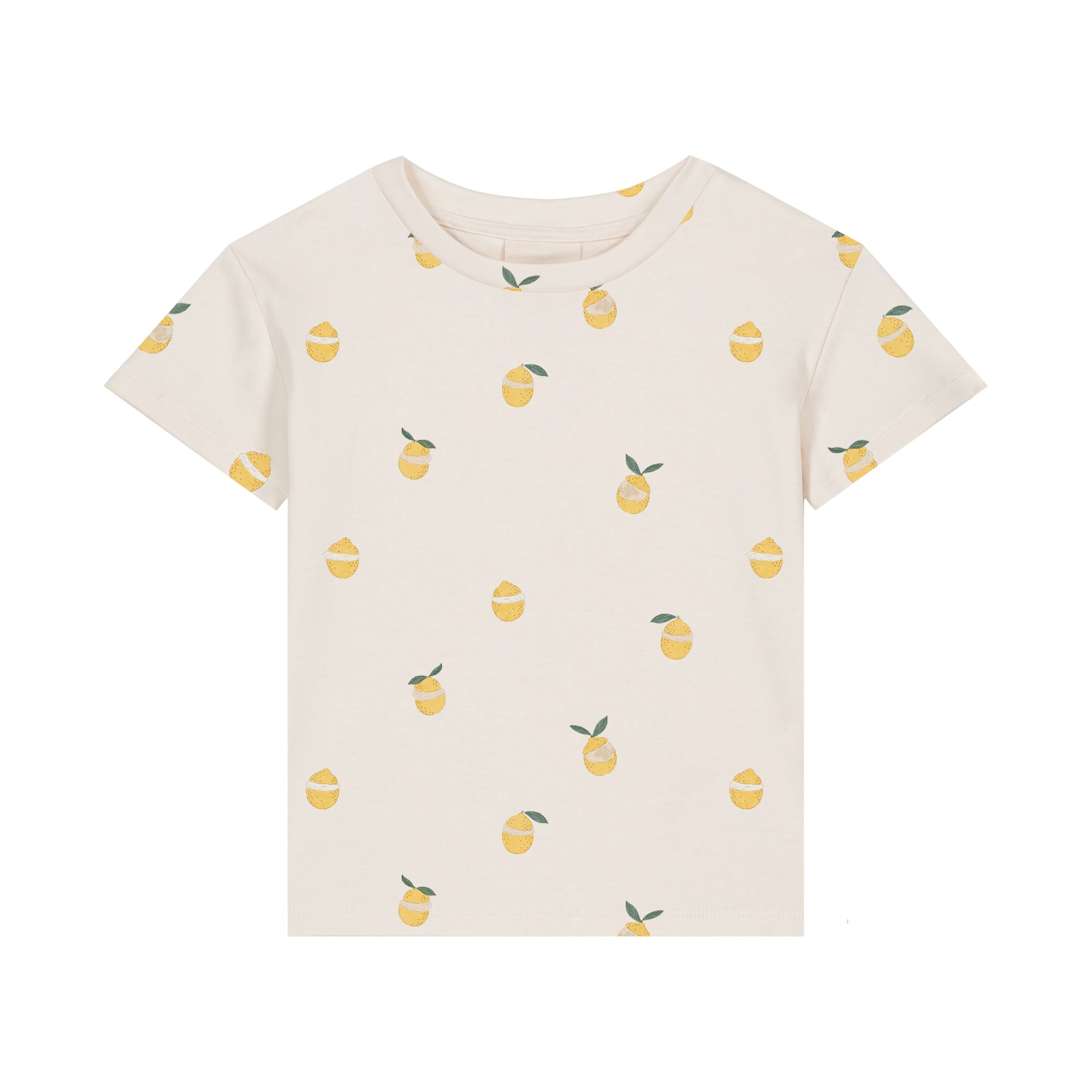 STUDIO BOHEME / TSHIRT ESSENTIAL pima / OFF WHITE / LEMON / 18M-24M