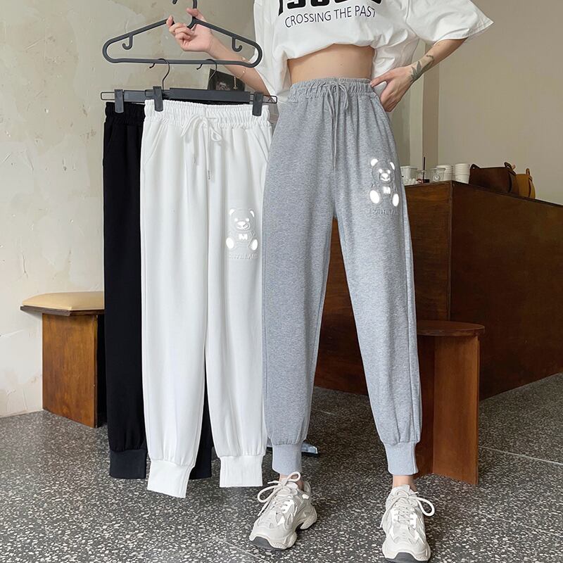 グレーカジュアルパンツ レディースサマー薄手ハイウェストウェストワイドレッグ 夏物 ワイドパンツ YY-ファッション67215411037