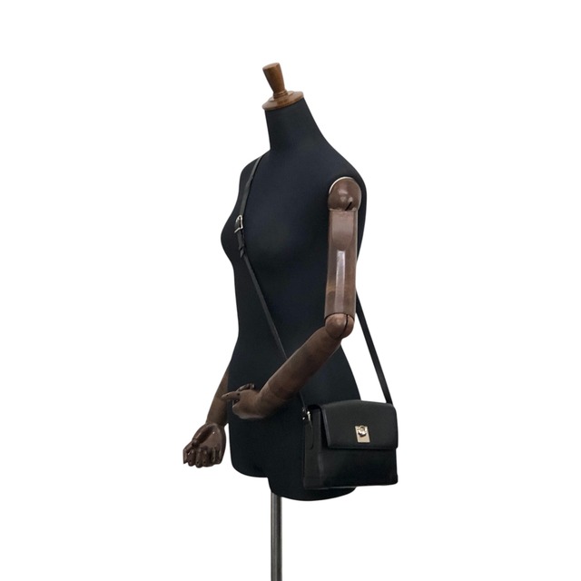 CELINE セリーヌ ショルダーバッグ ブラック シルバー ガンチーニ レザー vintage ヴィンテージ オールド zrwxe4