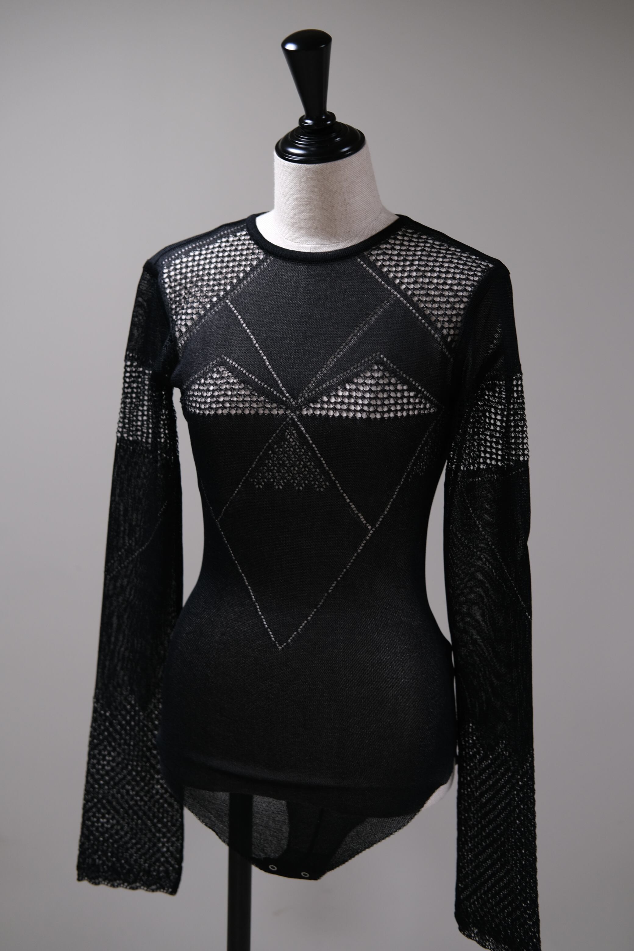 FETICO】lace knit bodysuit - black | loop