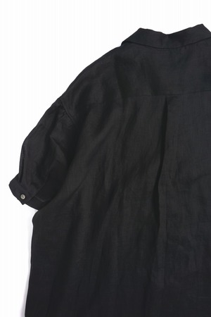French Linen Open Collar S/S O/P