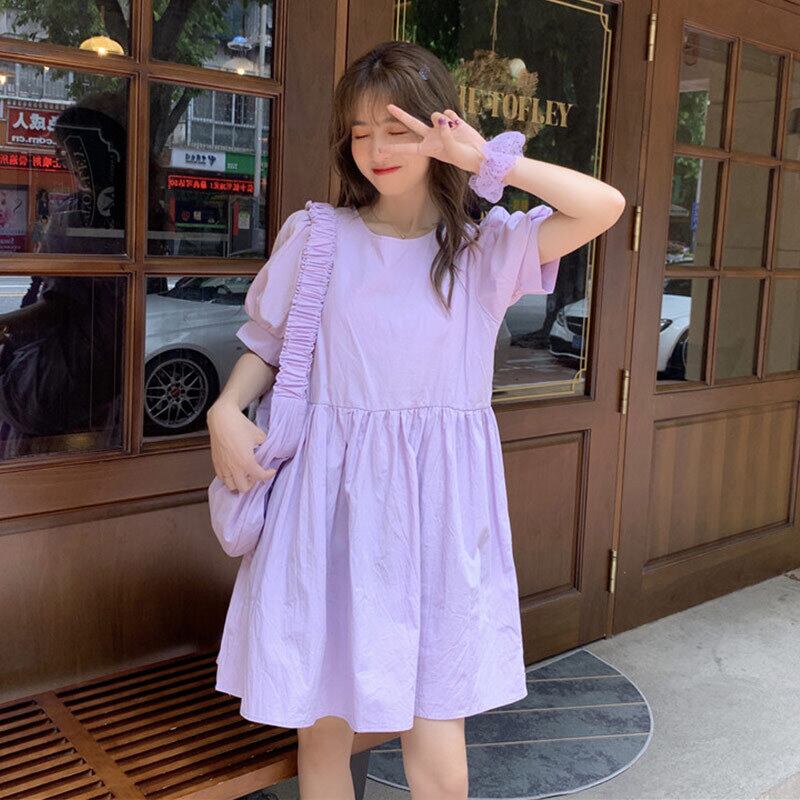 ホワイトドレス サマースタイルスカート スリーブショート 夏物 萌量不足33226533927