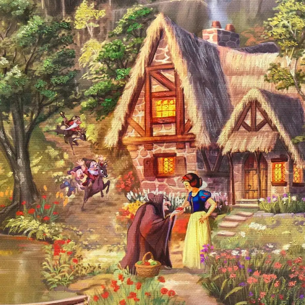 白雪姫　七人の小人　アート画　ディズニー　絵画