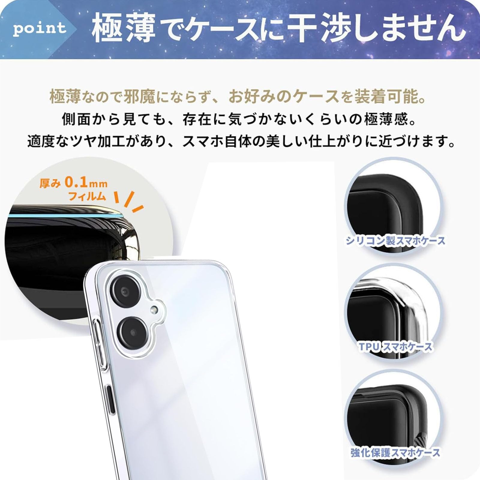 1+1枚セット】対応 Galaxy A25 5G 用の ケース + ガラスフィルム