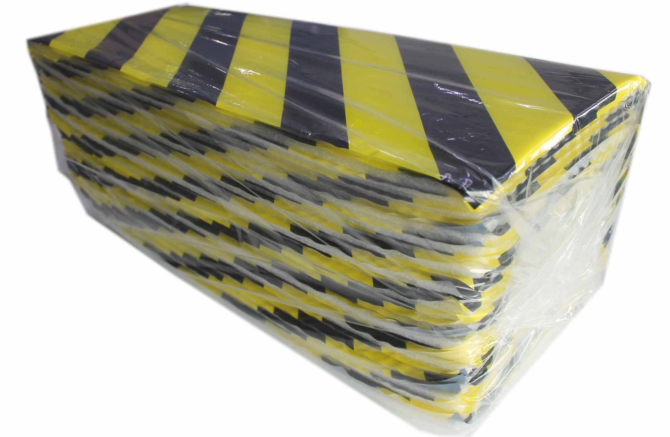 緩衝材付き注意喚起 養生材 単管クッション 緑/白 長さ500mm 幅240mm 厚み8mm 100枚セット 日大工業 ndk 000055