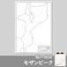 モザンビークの紙の白地図