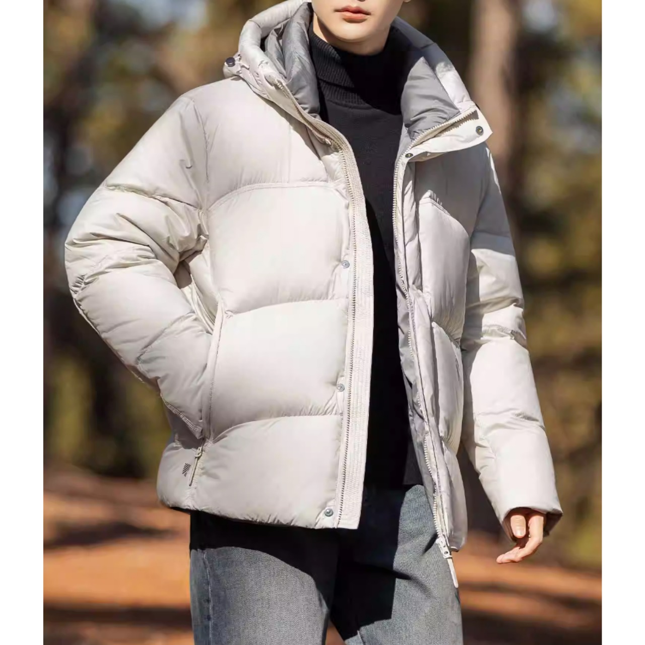 フルジップ ヒップ丈 ダウンジャケット af0446