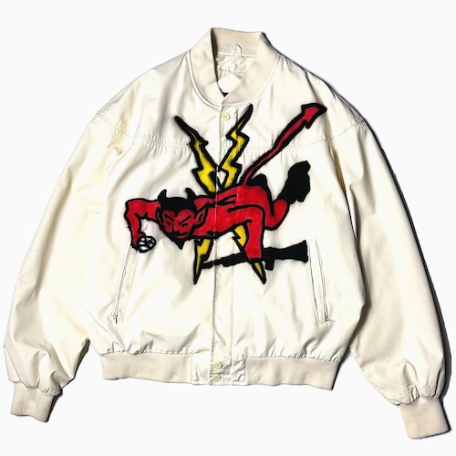 Vintage 80~90's【Par Four】"Red Devil" Airbrush Derby Jacket