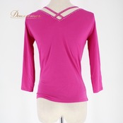 社交ダンス 衣装 スタンダード トップス レッスンウェア レディース オールシーズン 紫 パープル系 無地 ラインストーン 長袖 派手 練習着 エレガント 部屋着 ストリートファッション フィットネス ヨガ ダンス練習 薄手 伸縮性 発表会 ステージ 衣装 春秋 冬用 夏用 おしゃれ セクシー レディースウェア カジュアル