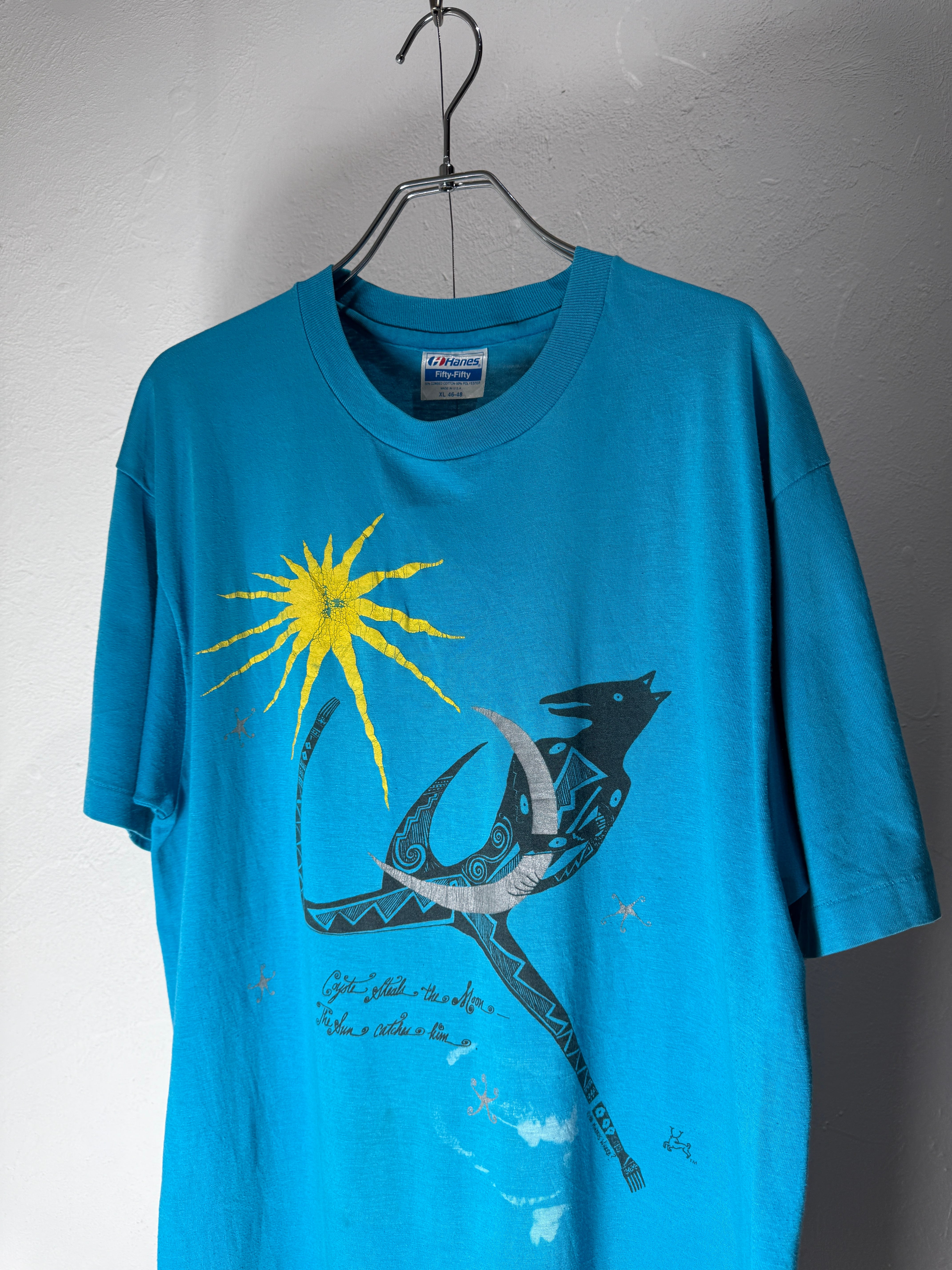80’s USA Made “Coyote Steals the Moon” Native Art T-shirt
