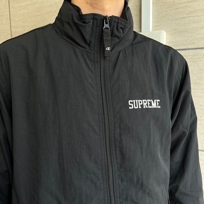 最安 Supreme®/Champion® フード Jacket  黒  L
